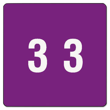 Smead® Numerical End Tab File Folder Labels, 3, 1.5 X 1.5, Purple, 250-roll freeshipping - TVN Wholesale